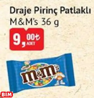 M&M’S DRAJE PİRİNÇ PATLAKLI